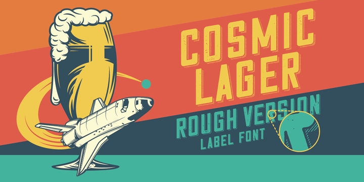 Cosmic Lager Rough Shadow TX Font preview